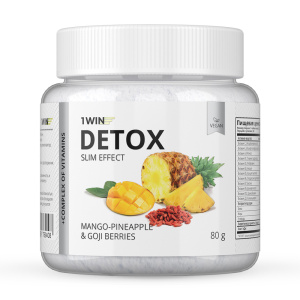 1WIN / Detox Slim Effect / Напиток дренажный Детокс Слим Эффект + Ягоды Годжи, Вкус: Манго-Ананас 32 порции