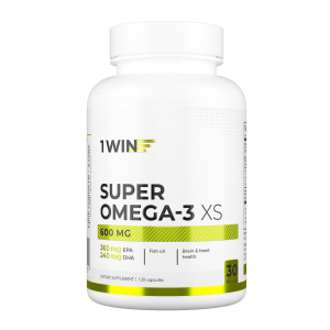 1WIN / Omega - 3 XS 600 мг , Омега - 3 жирные кислоты, 120 капсул