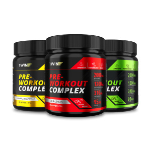 1WIN / Набор: Предтренировочный комплекс Pre-workout 3 вкуса: Энергетик, Кола-Лимон, Ананас- Грейпфрут, 105 порций