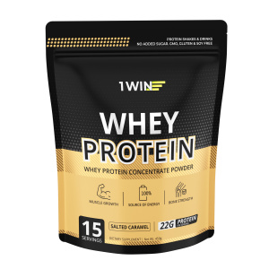 1WIN / Протеин Whey Protein  Вкус Соленая карамель 450г, 15 порций
