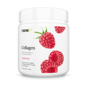 1WIN / Collagen + Хондроитин + Глюкозамин, Вкус: Малина, курс на 1 месяц