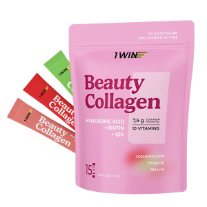 1WIN / Коллаген в стиках Beauty Collagen mix. Вкусы: Дайкири, Беллини, Космополитен, 8г, 15 стиков