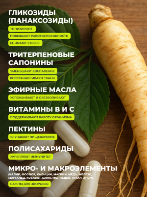 1WIN / Женьшень + таурин, 60 капсул