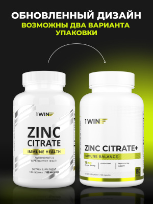 1WIN / Цинк цитрат, 180 капсул